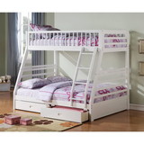 Acme Jason Bunk Bed (Twin/Full) in White 37040