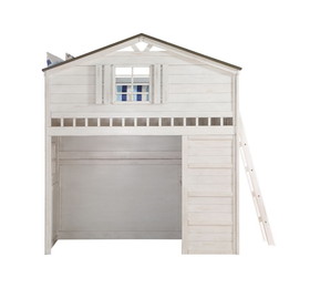 Acme Tree House Loft Bed (Twin Size) in Weathered White & Washed Gray 37165