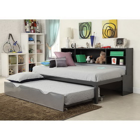 ACME Renell Daybed Bed & Trundle in Black & Silver 37225T