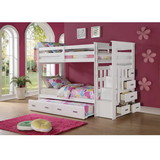 Acme Allentown Bunk Bed (Twin/Twin & Storage) in White 37370