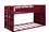 ACME Cargo Twin/Twin Bunk Bed, Red Finish 38280