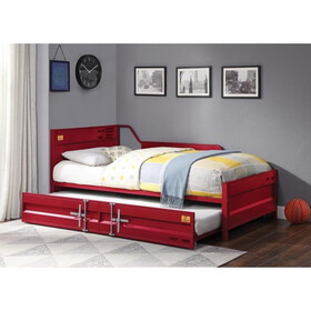 ACME Cargo Daybed & Trundle (Twin Size), Red (1Set/1CTN) 39895