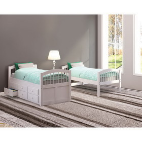 Acme Micah Bunk Bed & Trundle (Twin/Twin) in White 39995