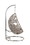 ACME Sigar Patio Hanging Chair with Stand, Light Gray Fabric & Wicker 45107