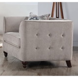 Acme Cyndi Chair & 1 Pillow in Tan Velvet 52057