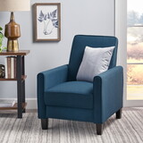 Navy Blue Fabric Push Back Chair for Elegant Home Décor 52422.00FDBL