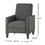 Dark Grey Linen Push Back Chair for Elegant Home D&#233;cor 52422-00FPGRN