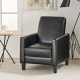 Black Fax Leather Push Back Chair for Elegant Home Décor 52422.00PUBLK