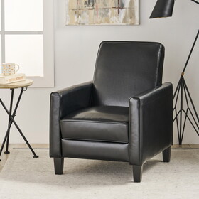 Black Fax Leather Push Back Chair for Elegant Home D&#233;cor 52422.00PUBLK