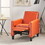 Recliner Push Back Chair for Elegant Home D&#233;cor Orange 52422-00PUORG