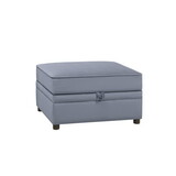 ACME Bois II Ottoman (Storage) in Gray Velvet 53307