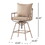 PLUMBER'S PIPE BARSTOOL w/CUSHIONS 54036-00GRY