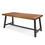 Carlie Outdoor Sandblast Finished Dining Table with Rustic Metal Finished Iron Legs 54561-00