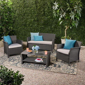 St Lucia 4Pc Sofa Set 54675.00GRY