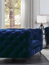 Acme Atronia Chair, Blue Fabric 54902