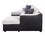 ACME Merill Sectional Sofa w/Sleeper, Beige Fabric & Black PU 56015