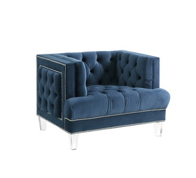 Acme Ansario Chair, Blue Velvet 56457