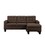 ACME Earsom Sectional Sofa (Rev. Chaise), Brown Linen 56655