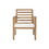 Outdoor Acacia Wood Club Chairs, 2-pcs Set, Natural Stained / White, 25.5"D x 24.5"W x 33.0"H