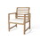 Outdoor Acacia Wood Club Chairs, 2-pcs Set, Natural Stained / White, 25.5"D x 24.5"W x 33.0"H