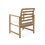 Outdoor Acacia Wood Club Chairs, 2-pcs Set, Natural Stained / White, 25.5"D x 24.5"W x 33.0"H