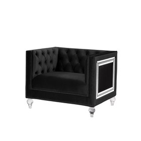 Acme Heibero Chair, Black Velvet 56997