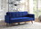 ACME Tanitha Adjustable Sofa, Blue Velvet & Natural Finish 57205