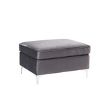 ACME Jaszira Ottoman, Gray Velvet 57375