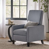 Minimalist Design Light Grey Fabric Push Back Chair 57444.00SBLU