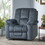 Luxurious Manual Recliner Chair in Silver with Skin-Friendly Fabric and Dual Cup Holders 57578.00STL