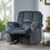 Luxurious Manual Recliner Chair in Silver with Skin-Friendly Fabric and Dual Cup Holders 57578.00STL