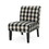 Accent Chair, Black White 57764-00BLKCHK