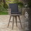 30" Outdoor Wicker Barstool with Water Resistant Cushions 1PC 57805-00