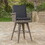 30" Outdoor Wicker Barstool with Water Resistant Cushions 1PC 57805-00