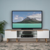 TV Stand, White+Oak 57888-00