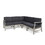 Perla 5-Pcs Sofa Set, Light Dark Grey