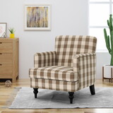 Harrison Tufted Club Chair 59082-00BRNCHK