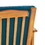 Outdoor Acacia Wood Sofa Set with Water Resistant Cushions, 4-pcs Set, Brown Patina / Teal Blue
