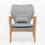 CLUB CHAIR, Wood Frame Club Chair, Grey 59135-00GRY