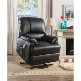 Acme Ixora Recliner with Power Lift & Massage in Black PU 59285