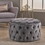 Ottoman, Grey, Velvet