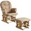 ACME Rehan Chair & Ottoman (2pc Pk) in Taupe Microfiber & Natural Oak 59332