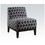 ACME Hinte Accent Chair in Dark Blue Chenille 59501