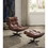 ACME Gandy Chair & Ottoman (2pc Pk) in Retro Brown Top Grain Leather 59530