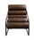 ACME Dolgren Accent Chair in Sahara Top Grain Leather & Matt Iron Finish 59948
