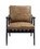 ACME Anzan Accent Chair in Berham Chestnut Top Grain Leather & Matt Iron Finish 59949