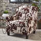 Comfy Accent Chair with Tufted Backrest, Bedroom Single Seat Arm Chair with Wooden Legs, Modern Side Chairs for Living Room 59995-00NVLT