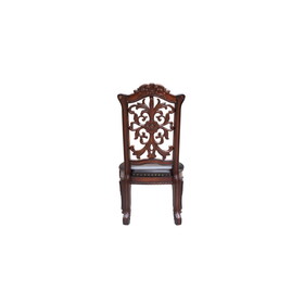 ACME Vendome Side Chair (Set-2) in PU & Cherry 60003