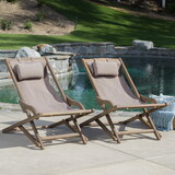 NIKKI BEACH SLING CHAIR - GREY(set of 2) 60059.00FEU