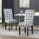 Dining Chair, Blue+Cream 60162-00DBLUPLD